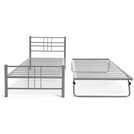 Argos Atlas silver guest bed single with mattresses - British product