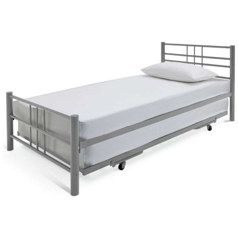 Argos Atlas silver guest bed single with mattresses - British product