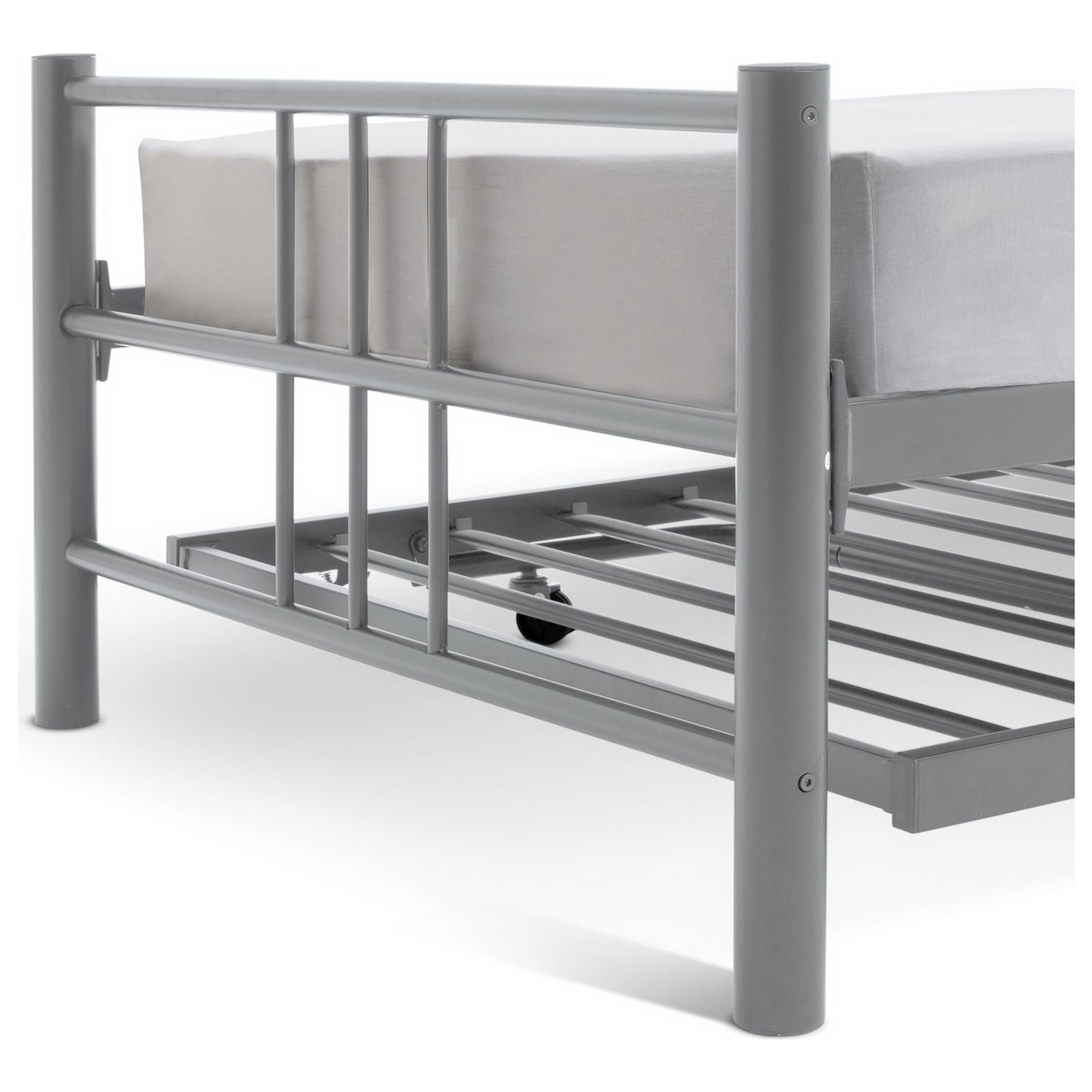 Argos Atlas silver guest bed single with mattresses - British product