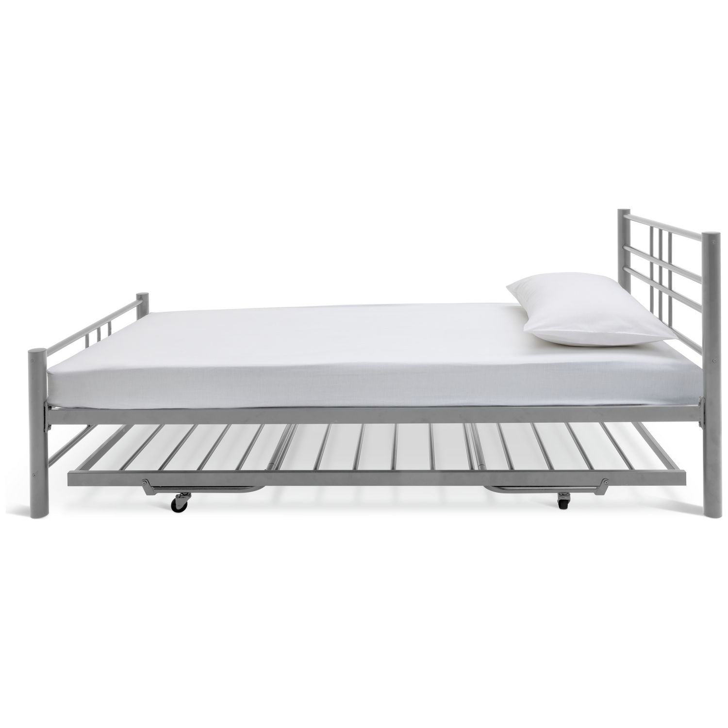 Argos Atlas silver guest bed single with mattresses - British product