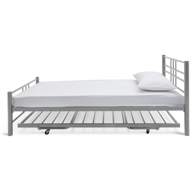 Argos Atlas silver guest bed single with mattresses - British product