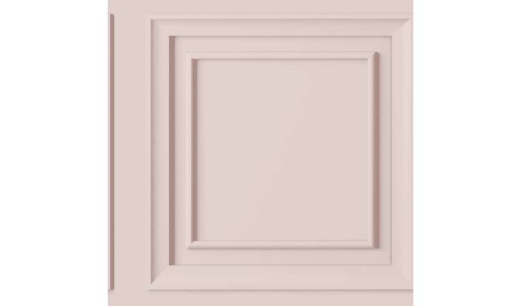 Fresco Wood Panel Blush Wallpaper 52cm x 10m roll - British product