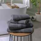 Habitat Cotton Waffle Towel Set in Charcoal, 4 Piece, UK version