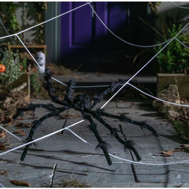 Argos Home Halloween outdoor web and spider decoration 25.4x27.3x7.6cm - British product