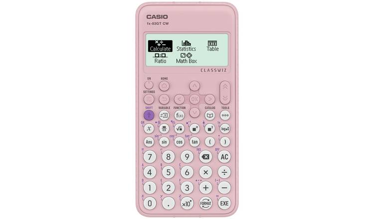 Casio FX-83GTCW scientific calculator pink - British product