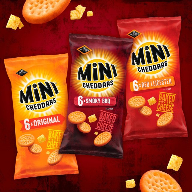 Jacob's Mini Cheddars Smoky BBQ Baked Snacks Multipack   6 per pack GOODS M&S   