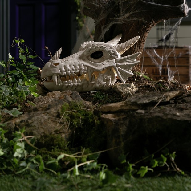 Argos Home Halloween dragon skull bone-white decoration (British brand)