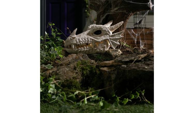 Argos Home Halloween dragon skull bone-white decoration (British brand)