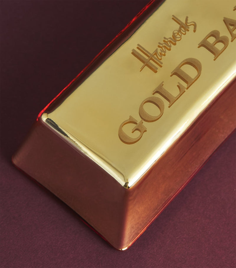 Harrods gold bar tree ornament (British brand)