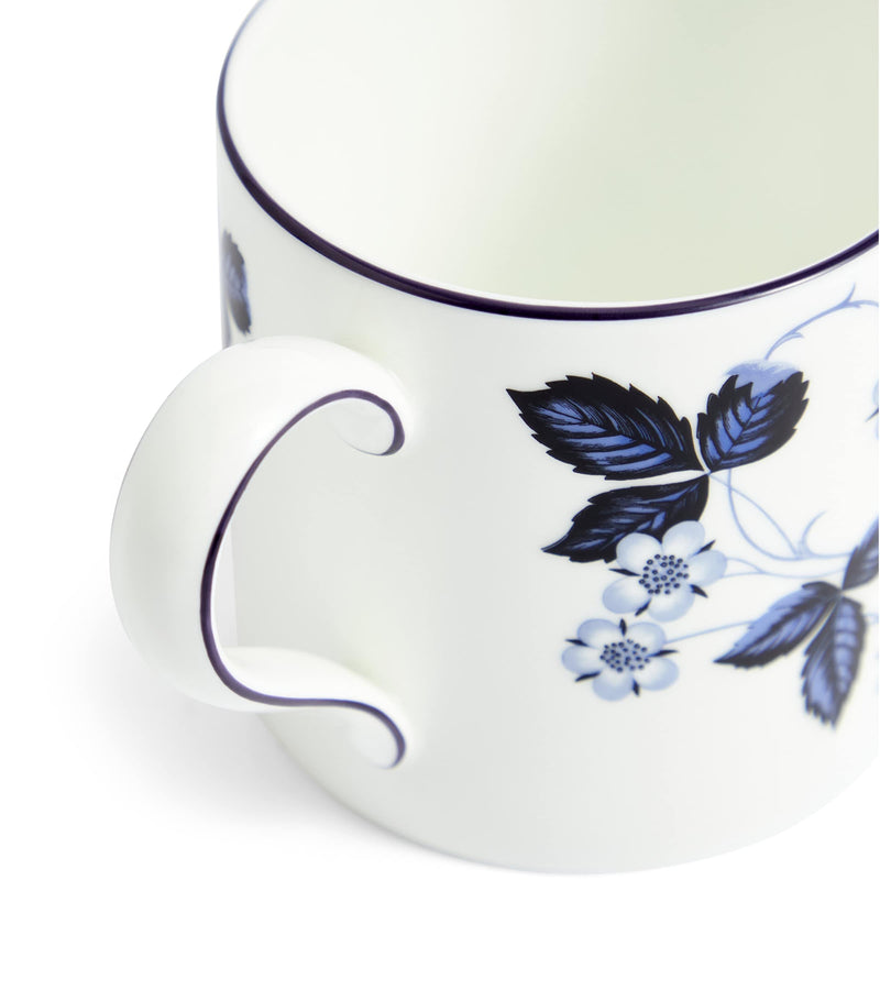 Wedgwood Wild Strawberry Inky Blue mug (British brand)