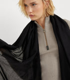 Brunello Cucinelli cashmere-silk scarf 200cm x 100cm - British product