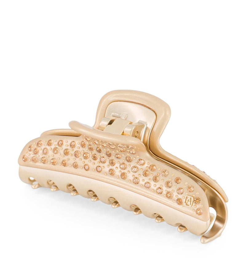 Alexandre de Paris claw clip gold-plated crystal-embellished, UK version