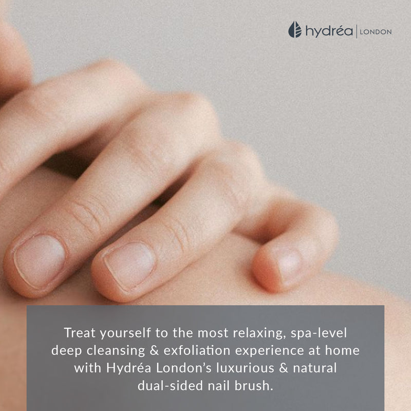 Hydréa London dual-sided natural bristle nail brush (British brand)