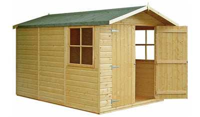 Homewood Guernsey Holz-Schiffsplanken-Doppeltür-Schuppen 7 x 10 Fuß