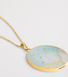 L'Atelier Nawbar yellow gold and diamond sunrise pendant necklace, UK version