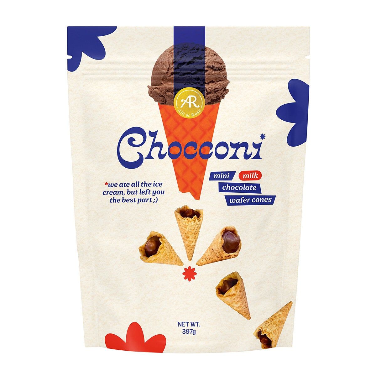 Chocconi Mini Milk Chocolate Wafer Cones, 397g GOODS Costco UK