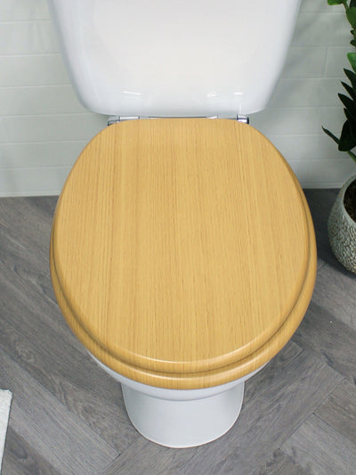 Next Showerdrape Brown Oxford Wooden Toilet Seat- Buy online at McGrocer