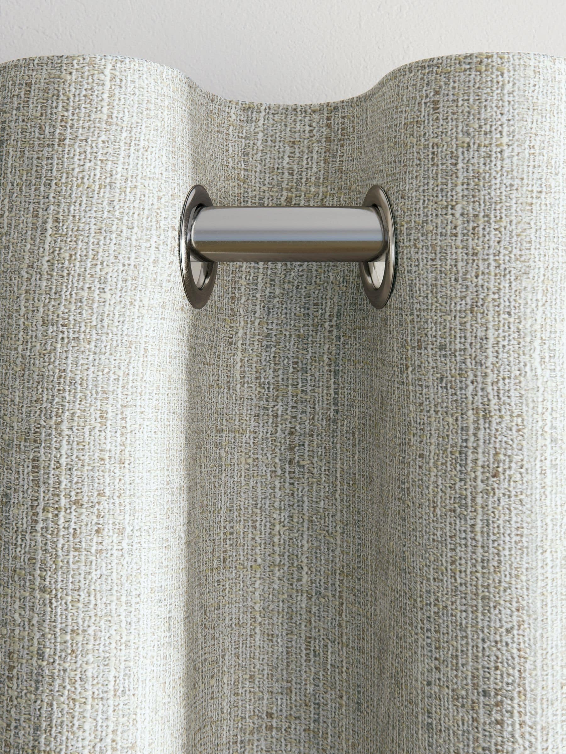 Textured eyelet blackout thermal curtains pair - UK version