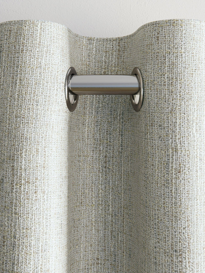 Textured eyelet blackout thermal curtains pair - UK version