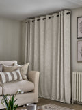 Textured eyelet blackout thermal curtains pair - UK version