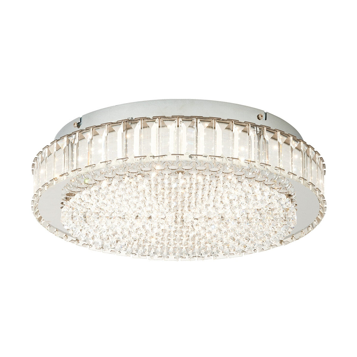 Eglo Balparda chrome crystal ceiling light 605mm, UK version