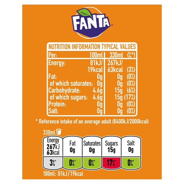 Fanta Orange   8 x 330ml GOODS M&S   