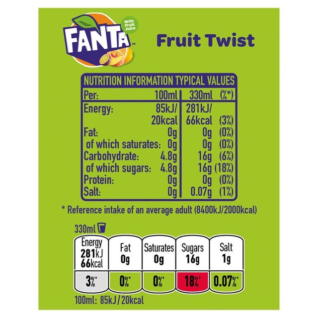 Fanta Fruit Twist   8 x 330ml GOODS M&S   