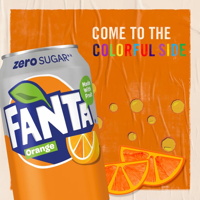 Fanta Orange Zero   8 x 330ml GOODS M&S   