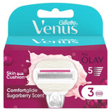 Gillette Venus Comfortglide Razor Blades with Olay Sugarberry   3 per pack GOODS M&S   