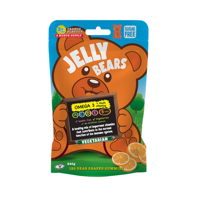 Holland & Barrett Jelly Bears Omega-3 Orange Children's Gummy Supplements 120 Gummies- Buy online at McGrocer