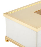 ZODIAC marble tissue box with gold-plated hardware (British brand)