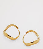 Monica Vinader small gold vermeil swirl hoop earrings, UK version