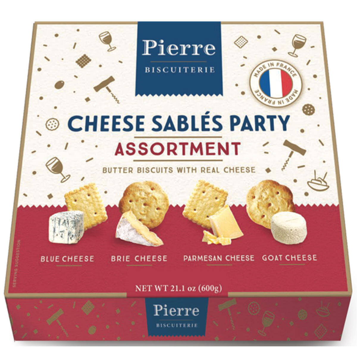 Pierre Biscuiterie Cheese Sables Party Assortment, 600g GOODS Costco UK