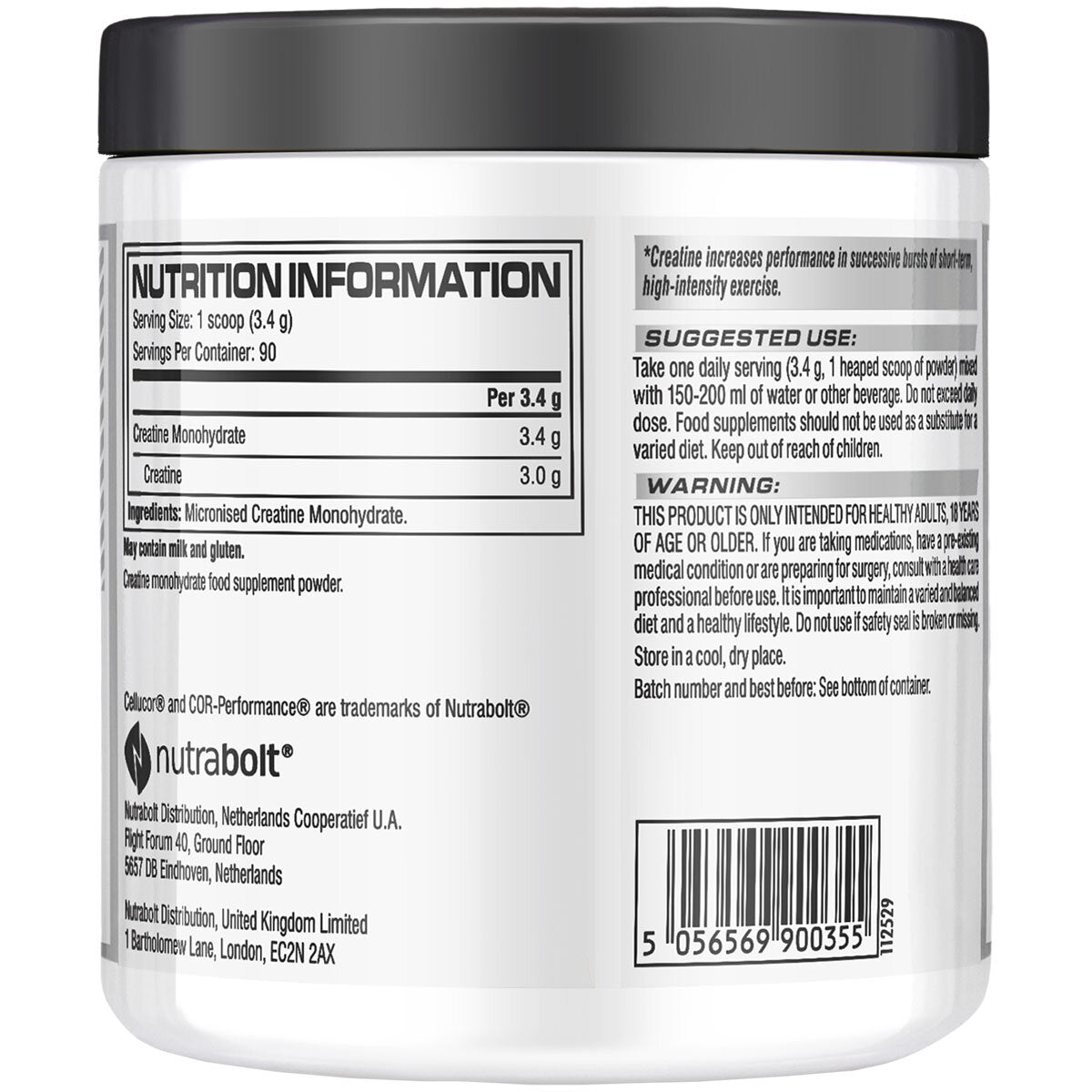 Cellucor creatine powder unflavoured 306g - British product