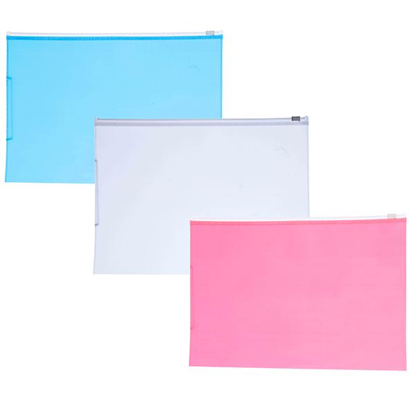 Sainsbury's Home Zip Files White/Red/Blue 3pk A4 GOODS Sainsburys   