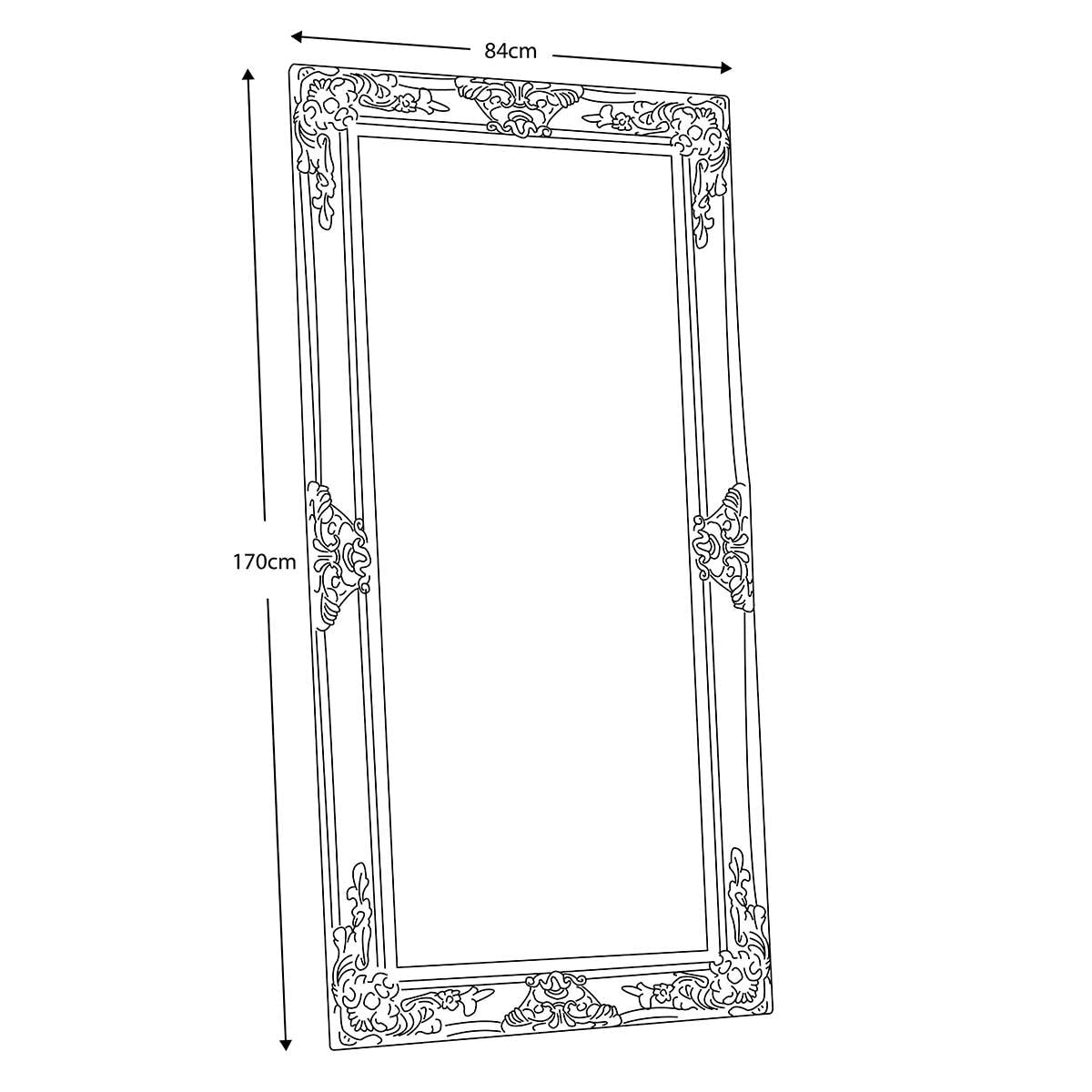 Gallery cream leaner mirror 84 x 170cm, imported from the UK