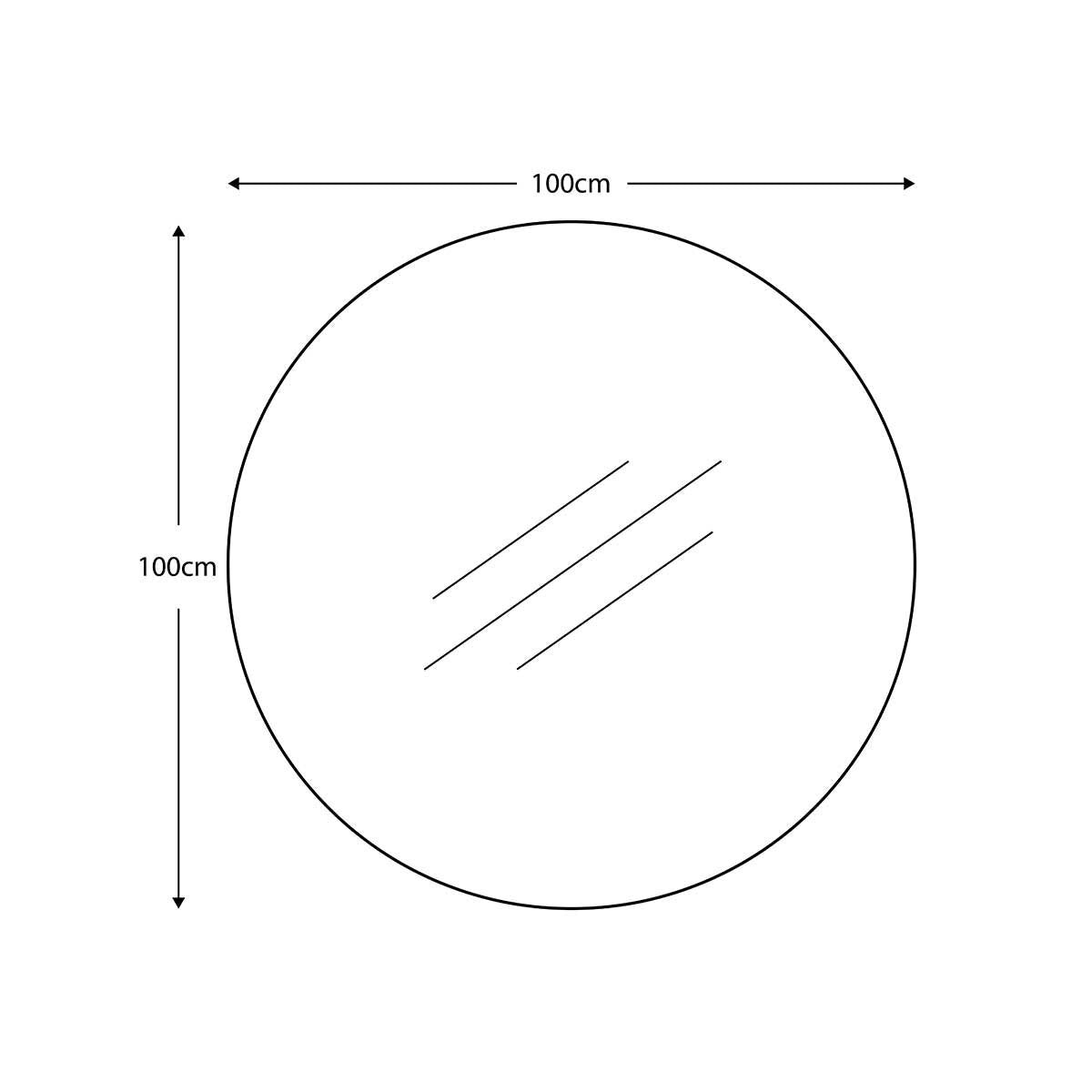 Gallery Hayle champagne round mirror 100cm, imported from the UK