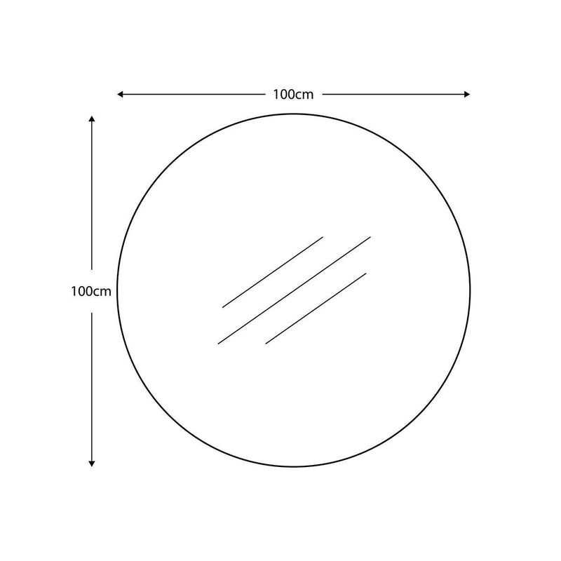 Gallery Hayle champagne round mirror 100cm, imported from the UK