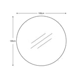 Gallery Hayle champagne round mirror 100cm, imported from the UK