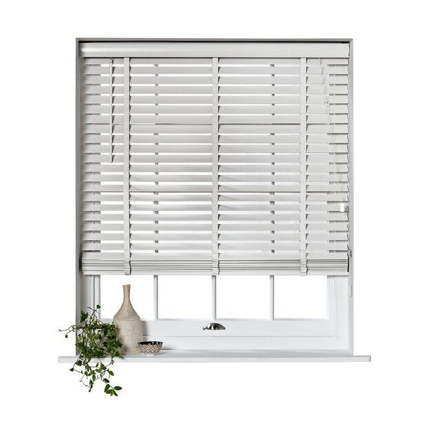Habitat wooden white 50mm slat Venetian blind 60cm, UK version