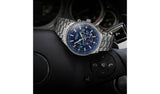 Sekonda men's dual time watch with blue dial 46mm - British product