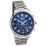 Sekonda men's dual time watch with blue dial 46mm - British product