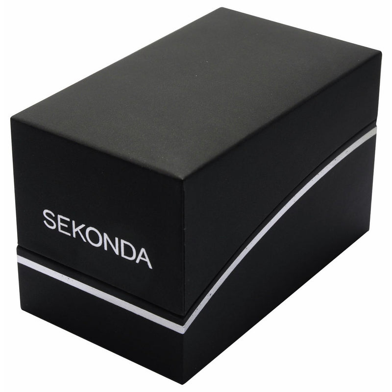 Sekonda men's dual time watch with blue dial 46mm - British product