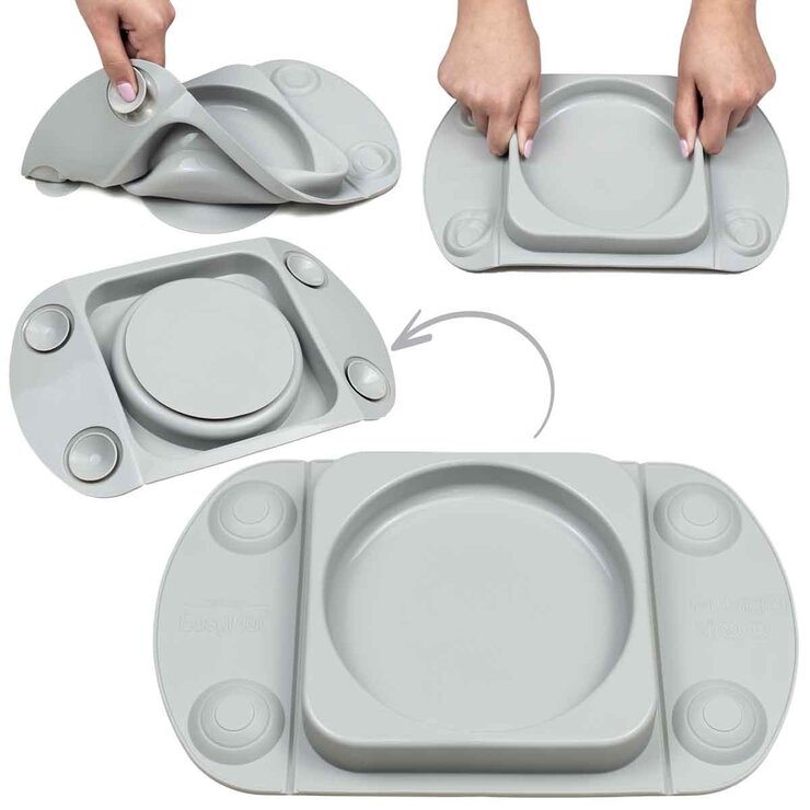 EasyTots EasyMat weaning plate in 5 colours - British product