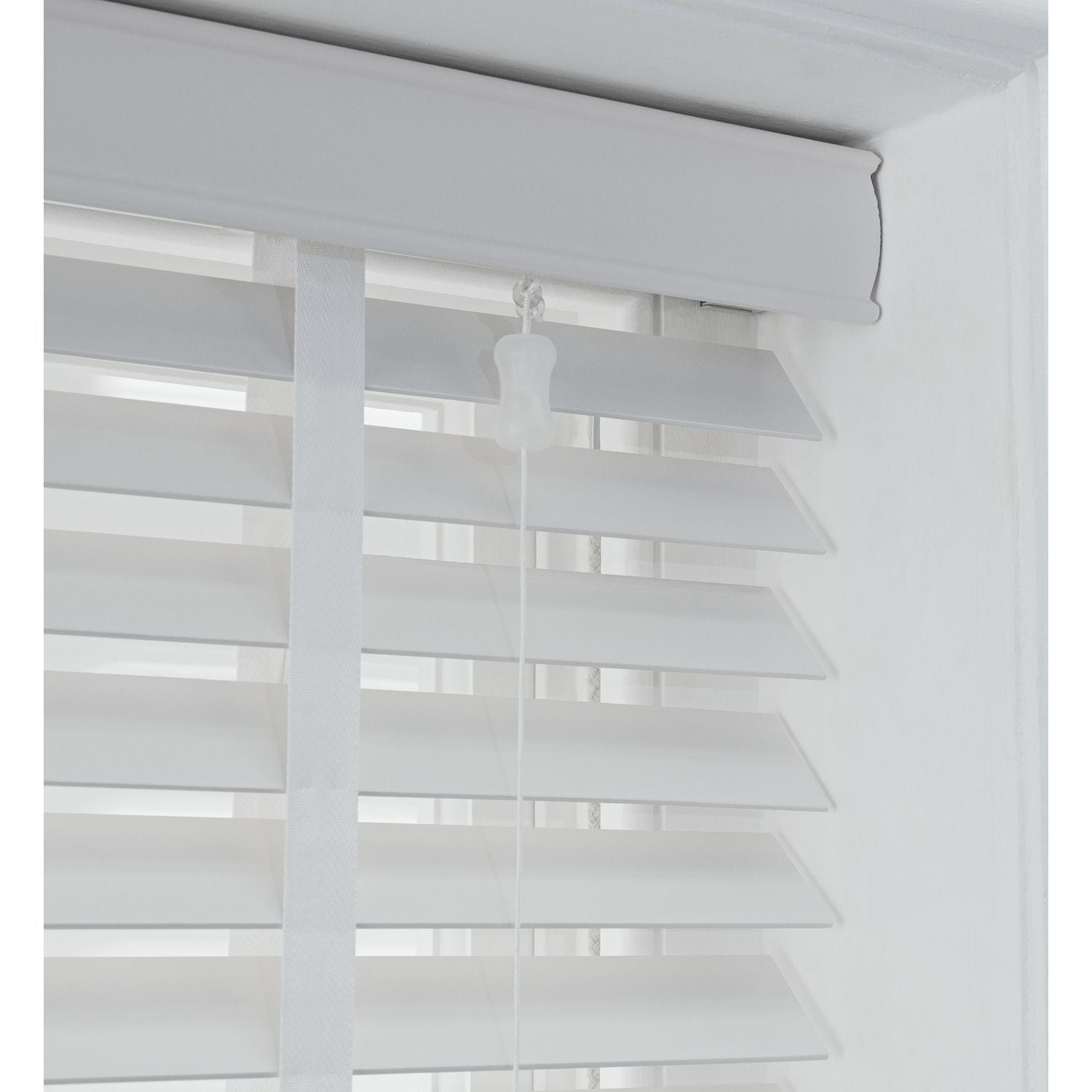 Habitat Wooden White 50mm Slat Venetian Tape Blind - 90cm