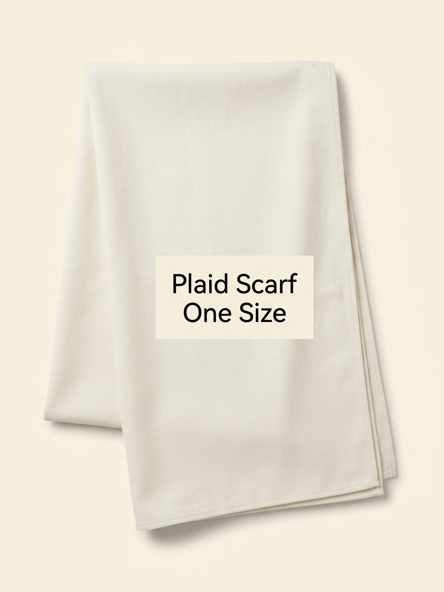 Mulberry Mega Check scarf in cashmere taupe and eggshell, imported from the UK