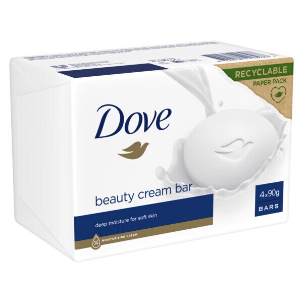 Dove Moisturising Soap Beauty Cream Bar 4X90g GOODS Superdrug   