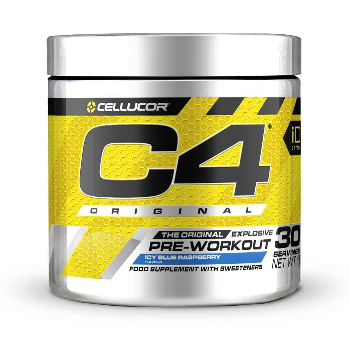 Cellucor C4 pre-workout supplement Icy Blue Raspberry 2x198g - British product