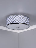 Dar Lighting Silver Civic flush ceiling light, UK version