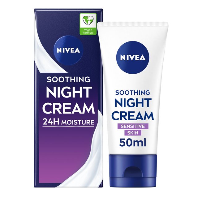 NIVEA Night Cream Face Moisturiser for Sensitive Skin   50ml GOODS M&S   